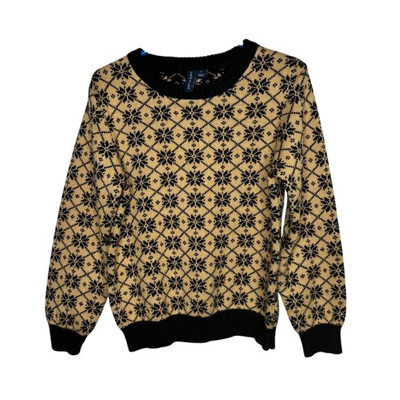 Janie and Jack Boys Geo Snowflake Cozy Winter Fair Isle Sweater Size 4 - Picture 1 of 9